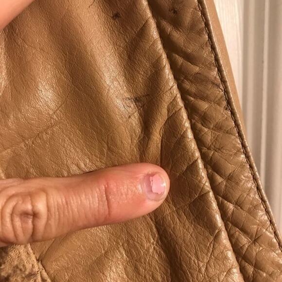 Vintage 80’s AX Armani Exchange Leather Jacket - Picture 4 of 6